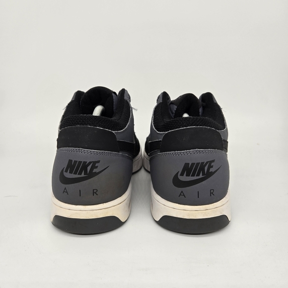 Nike Air Stepback 654476-010 Gray/Black Leather Basketball Shoes Men\'s Size 13